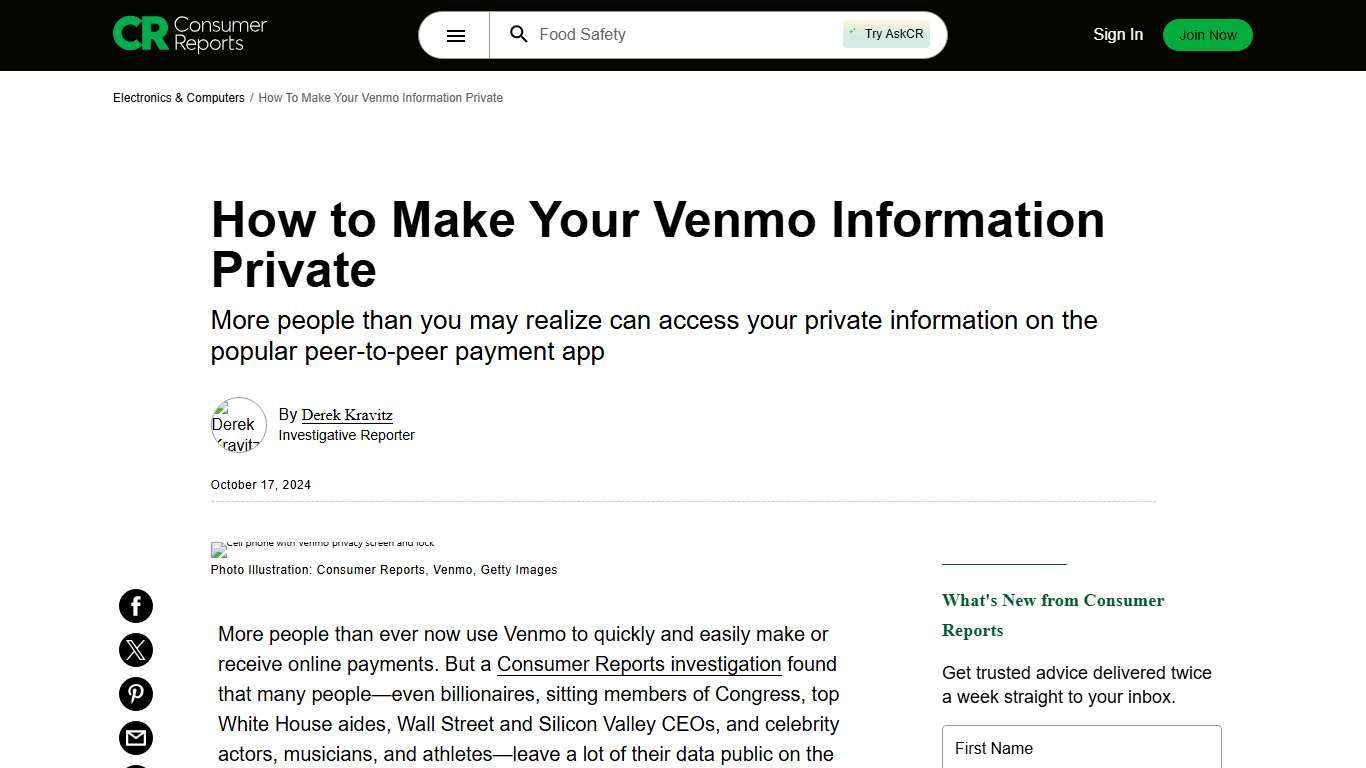 How to Make Your Venmo Information Private - Consumer Reports