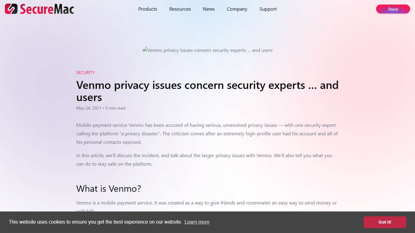 Venmo privacy issues concern security experts ... and users - SecureMac